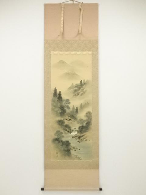 JAPANESE HANGING SCROLL / HAND PAINTED / LANDSCAPE